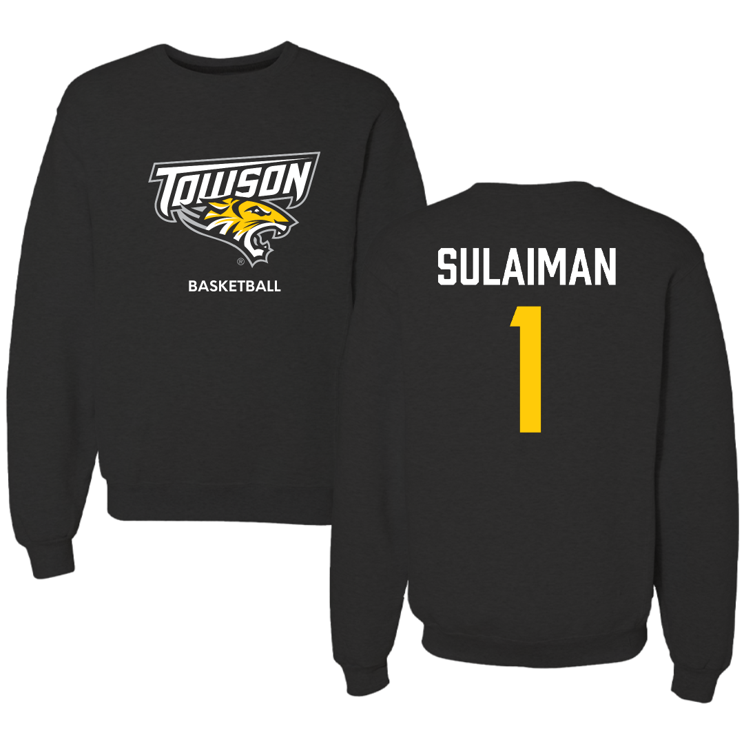Towson University Basketball (M) Black Crewneck - #1 Tomiwa Sulaiman