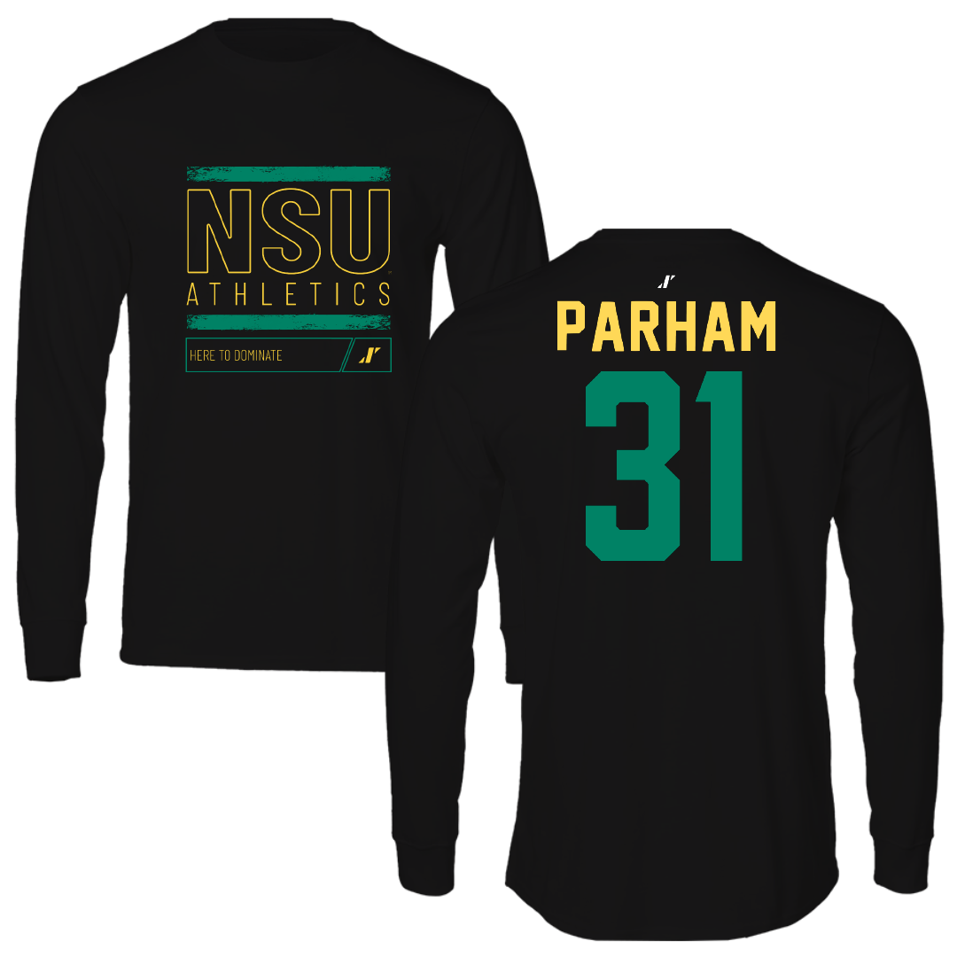 Norfolk State University Football Black Dominate Performance Long Sleeve - #31 Christian Parham
