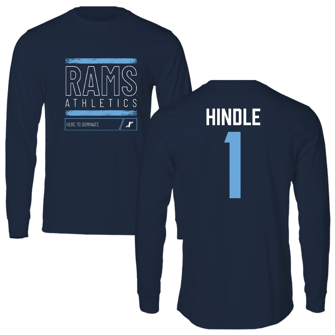 University of Rhode Island Baseball Navy Dominate Long Sleeve - #1 Will Hindle