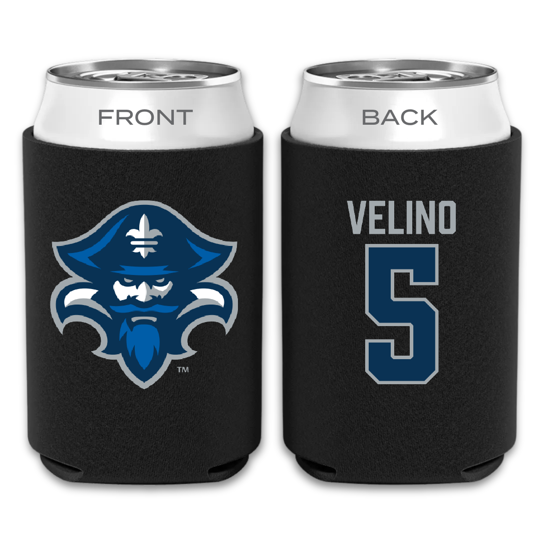 University of New Orleans Baseball Black Can Cooler - #5 Tyler Velino