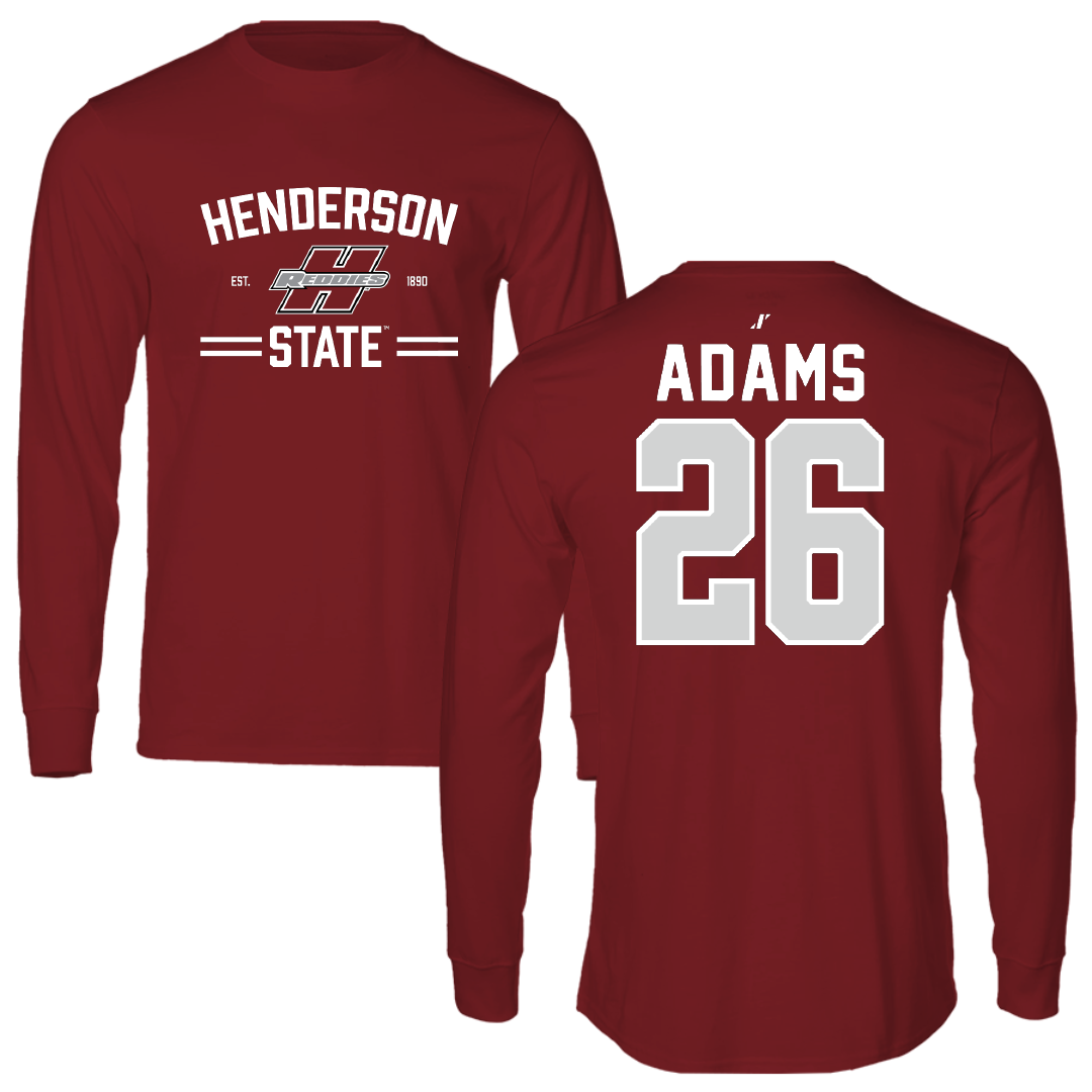 Henderson State University Football Cardinal General Long Sleeve - #26 Devon Adams