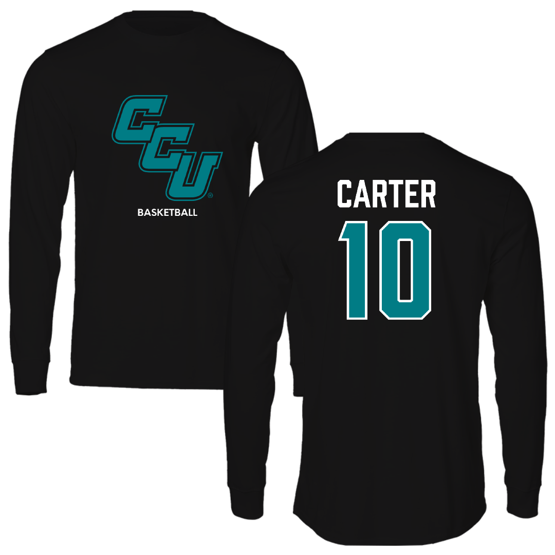 Coastal Carolina University Basketball (W) Black Long Sleeve - #10 Dalanna Carter