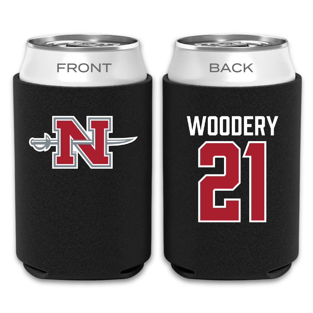Nicholls State University Football Black Can Cooler - #21 Malik Woodery