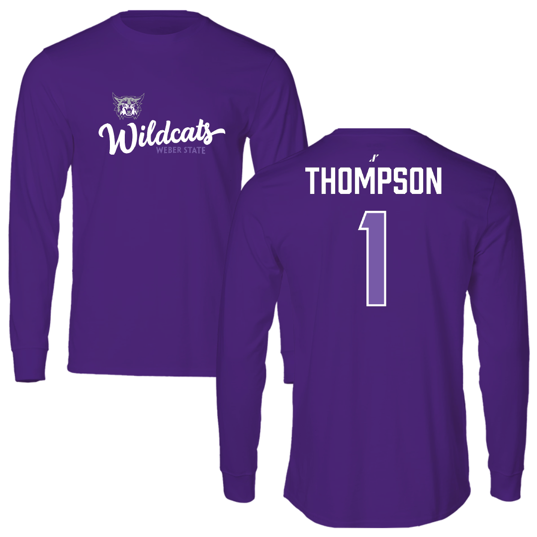Weber State University Football Purple General Long Sleeve - #1 Keahnist Thompson
