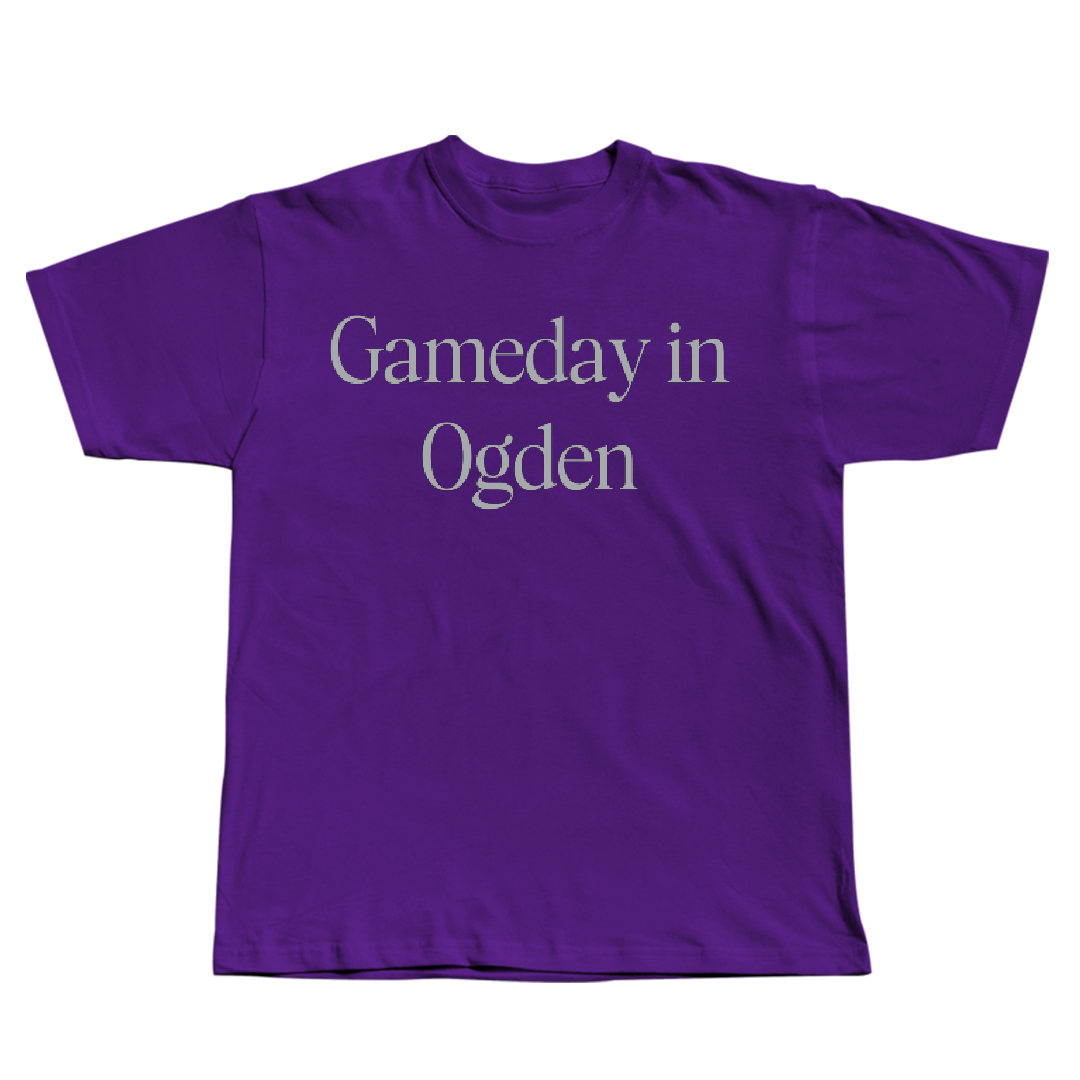Weber State University Football Purple Gameday Tee - #51 Ashden Oberg