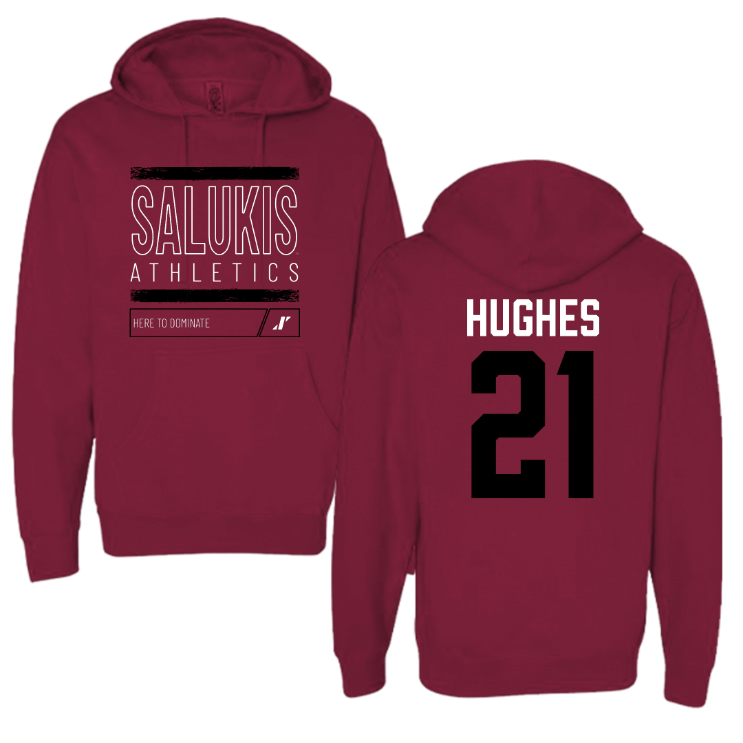 Southern Illinois University at Carbondale Basketball Maroon Dominate Hoodie - #21 Seairra Hughes