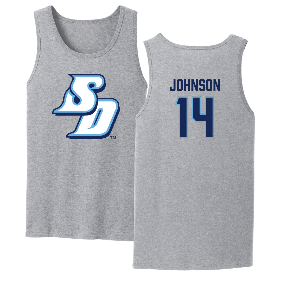 University of San Diego Softball Sport Gray Tank Top - #14 Taylor Johnson