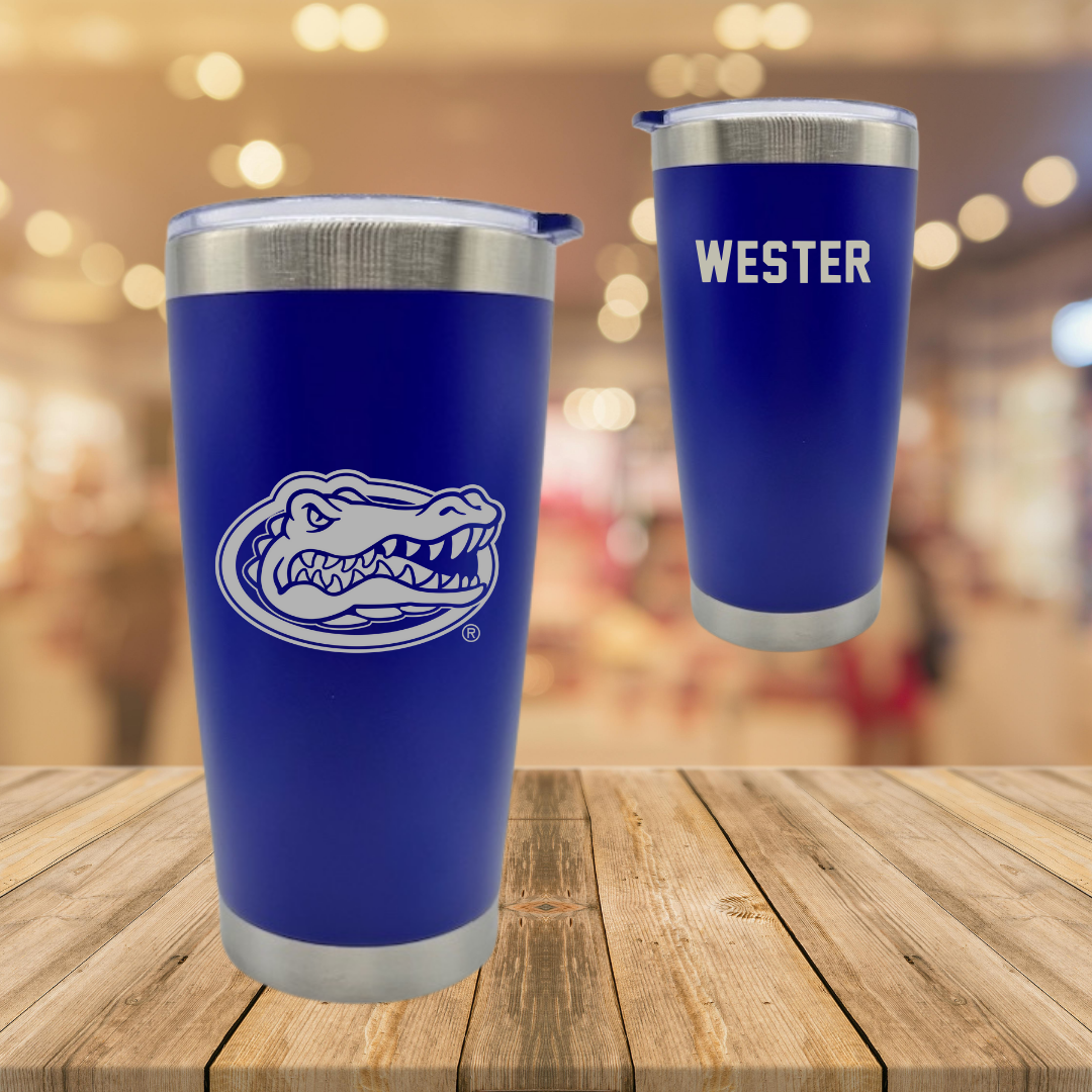 University of Florida TF and XC Blue Stainless Steel Tumbler - Joe Wester