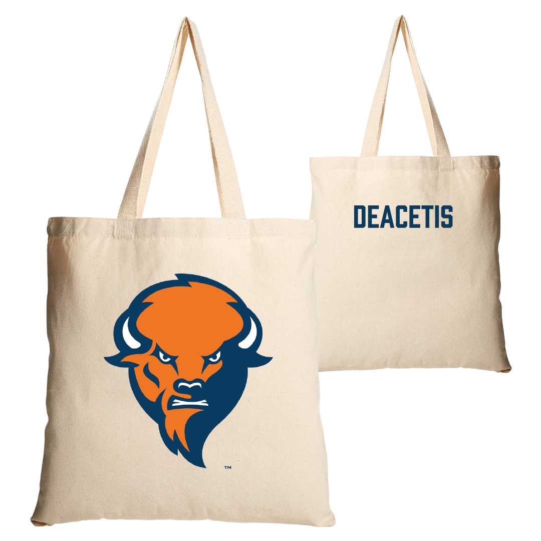 Bucknell University Wrestling Tan Canvas Tote Bag - Logan Deacetis