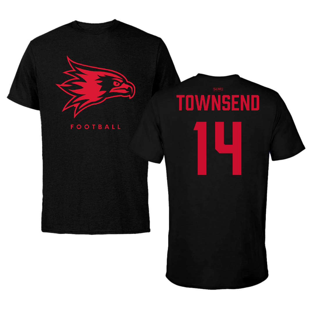 Southeast Missouri State University Football Black Tee - #14 Amare Townsend