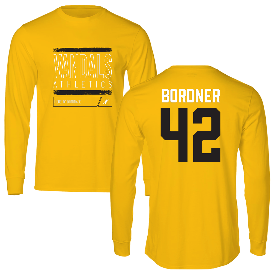 University of Idaho Football Gold Dominate Long Sleeve - #42 Ryder Bordner