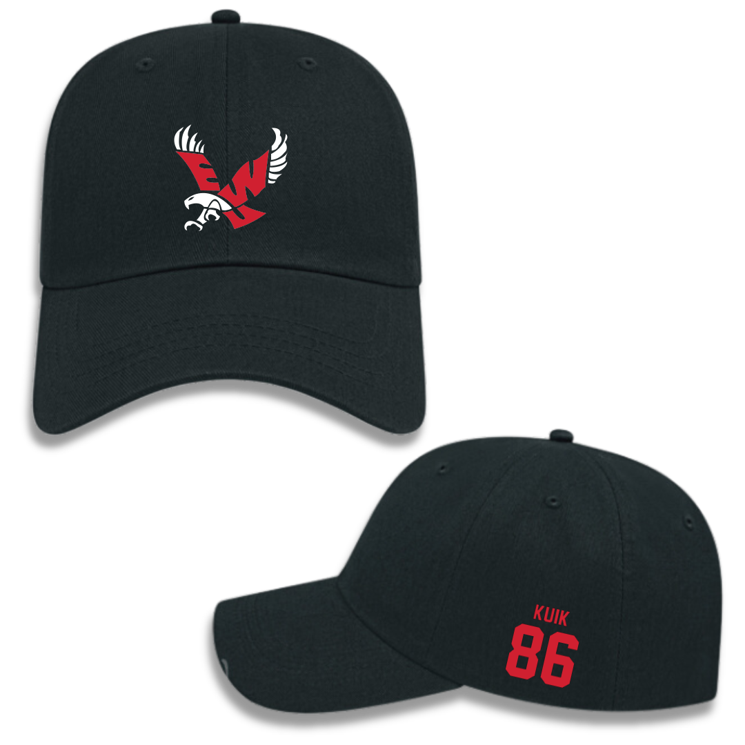 Eastern Washington University Football Black Hat - #86 Braden Kuik