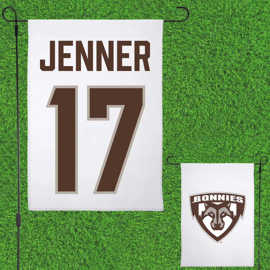 St. Bonaventure University Lacrosse White Garden Flag - #17 Sylvi Jenner