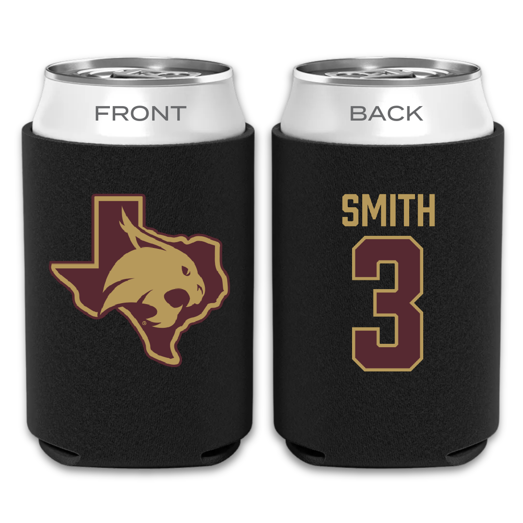 Texas State University Basketball Black Can Cooler - #3 Crystal Smith