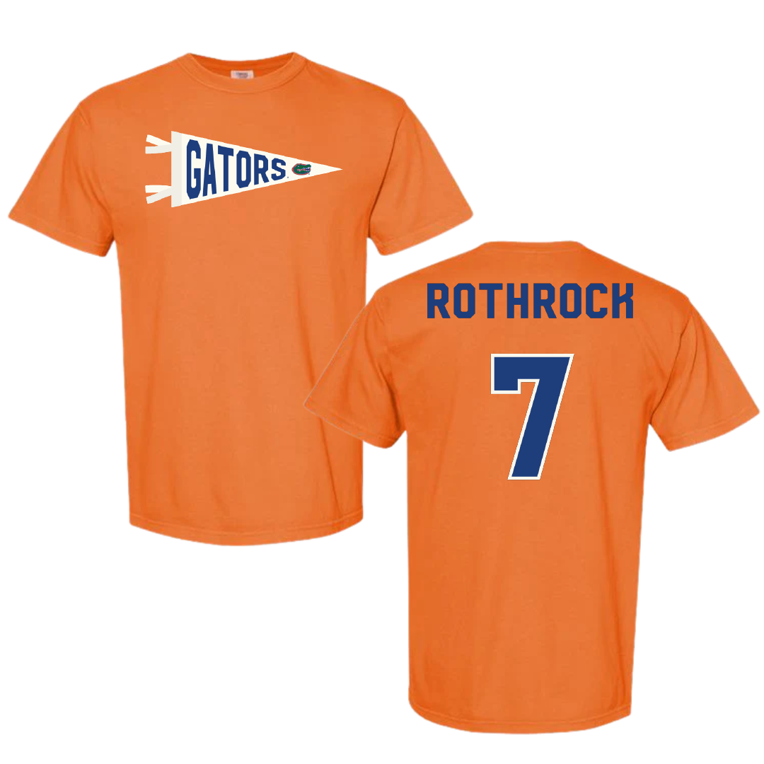 University of Florida Softball Orange Pennant Comfort Colors Tee - #7 Keagan Rothrock