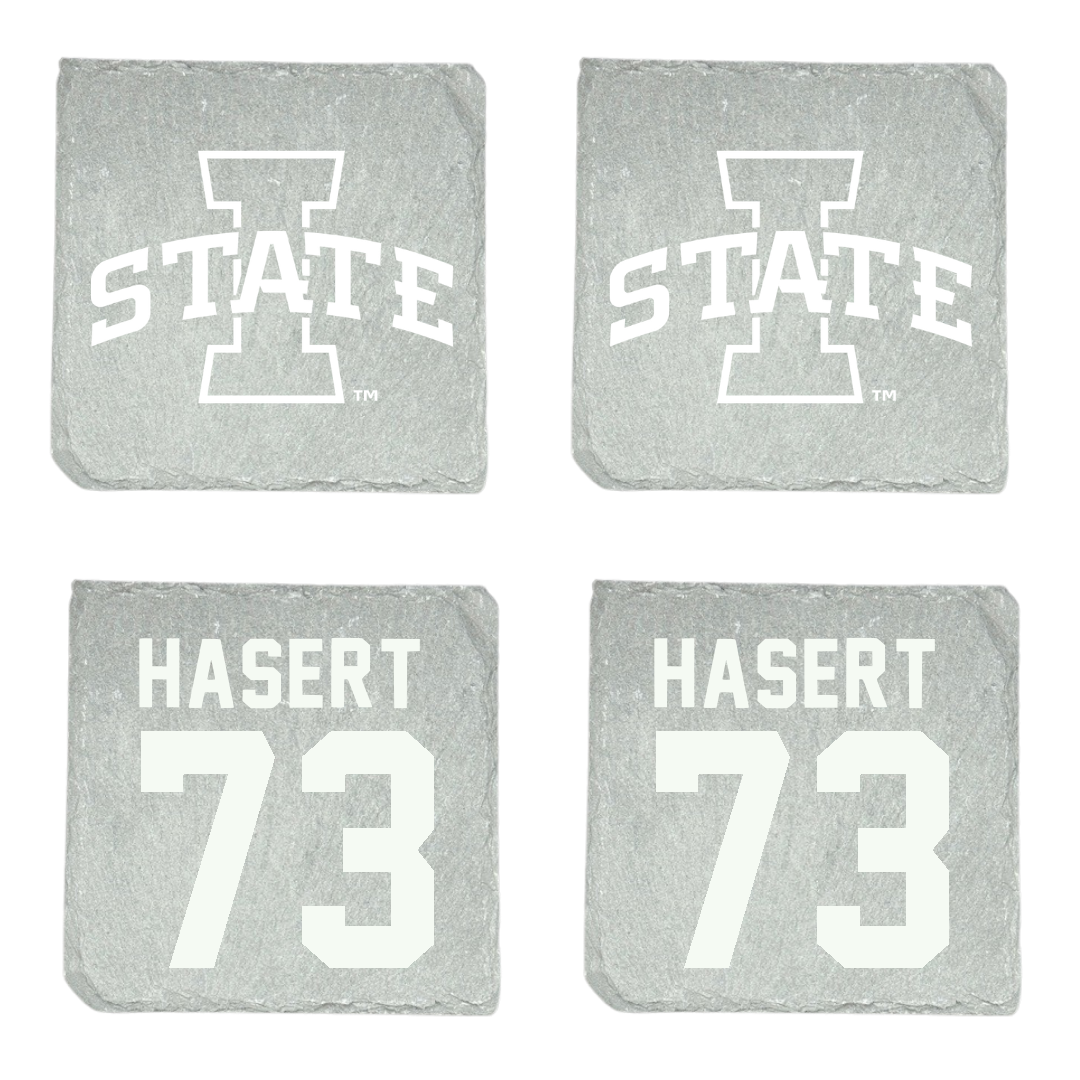Iowa State University Football Stone Coaster (4 Pack)  - #73 Deylin Hasert