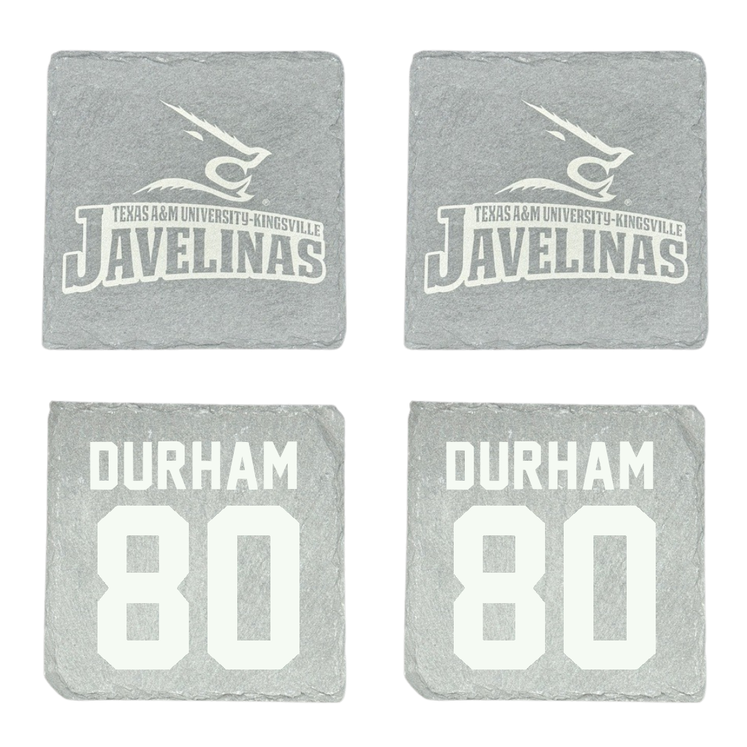 Texas A&M University-Kingsville Football Stone Coaster (4 Pack)  - #80 Exavier Durham
