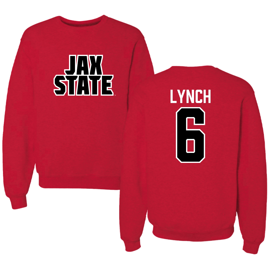 Jacksonville State University Beach Volleyball Red Crewneck - #6 Carley Lynch