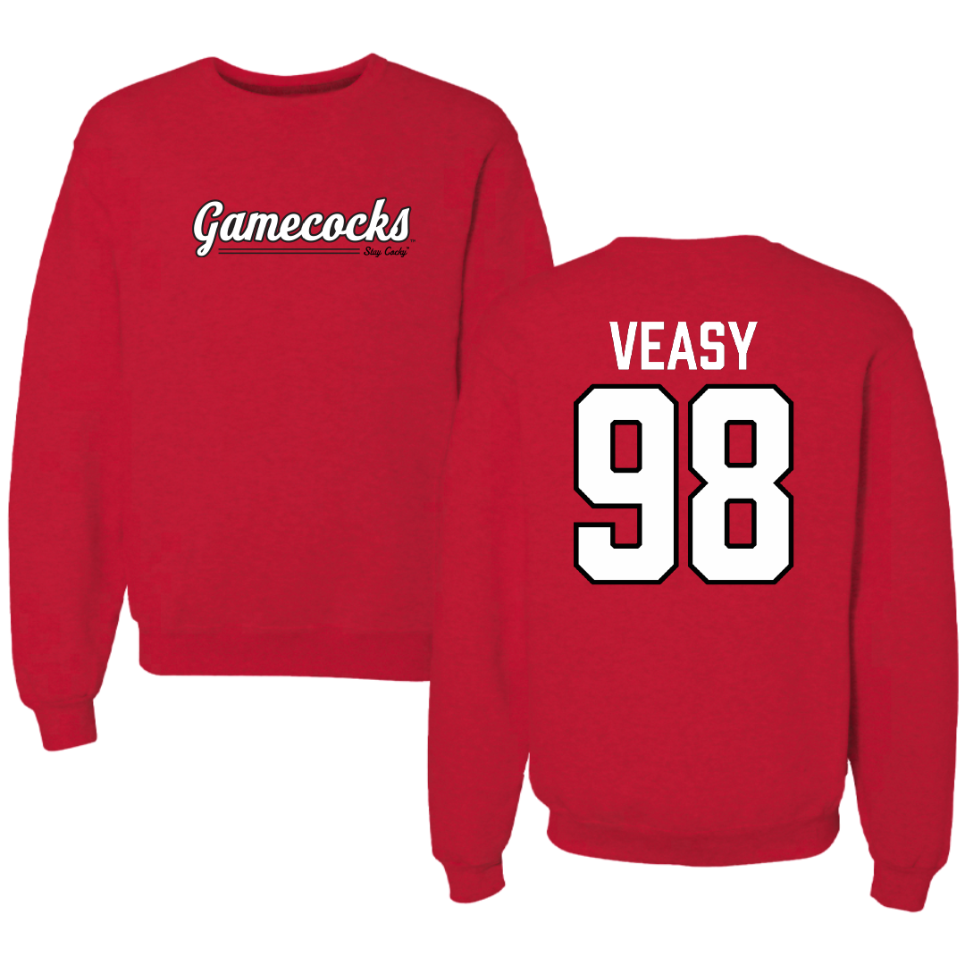 Jacksonville State University Football Red General Crewneck - #98 Jackson Veasy