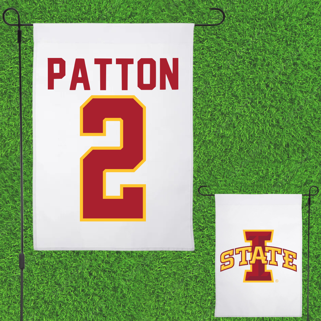 Iowa State University Football White Garden Flag - #2 Jamison Patton