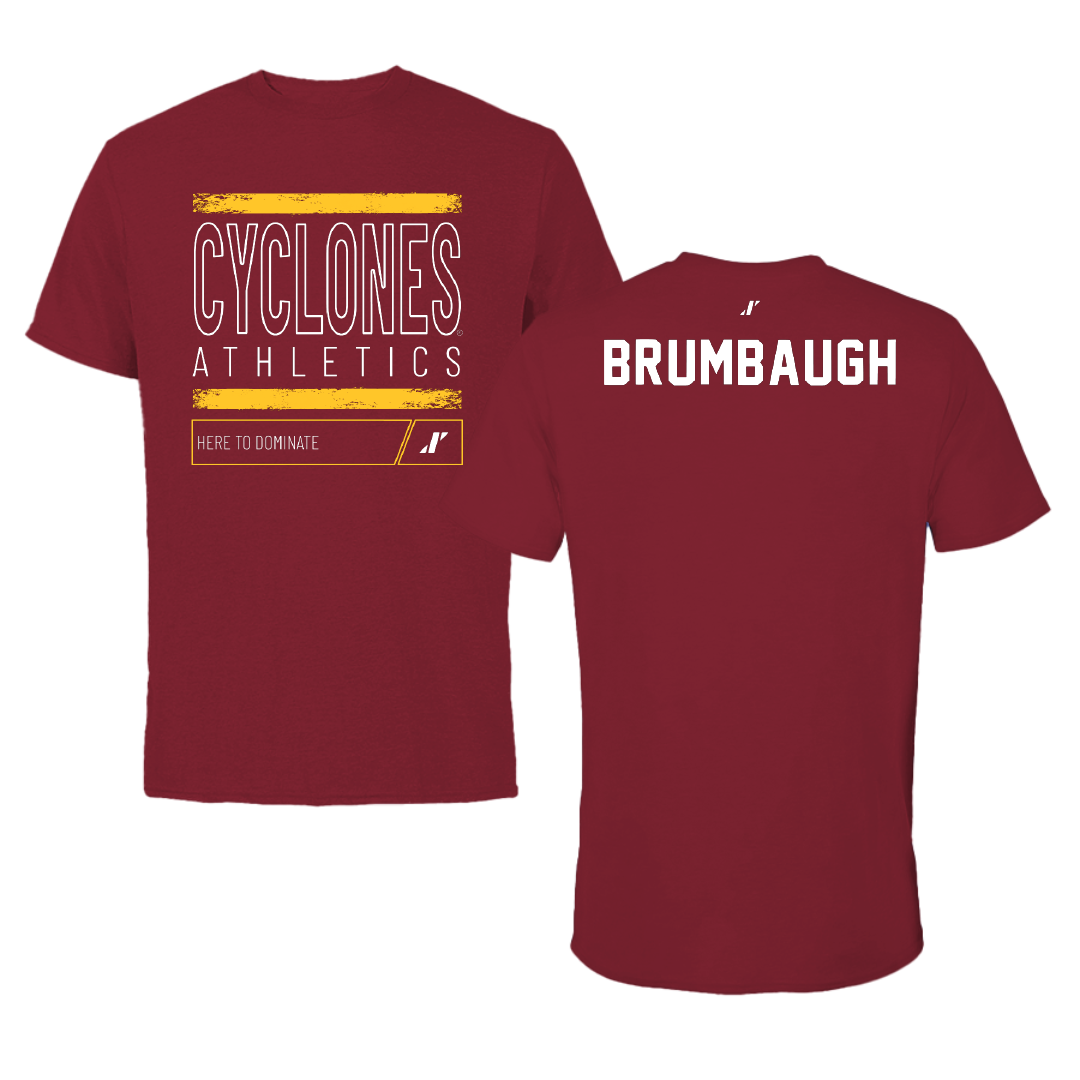 Iowa State University TF and XC Cardinal Dominate Tee - Jadan Brumbaugh