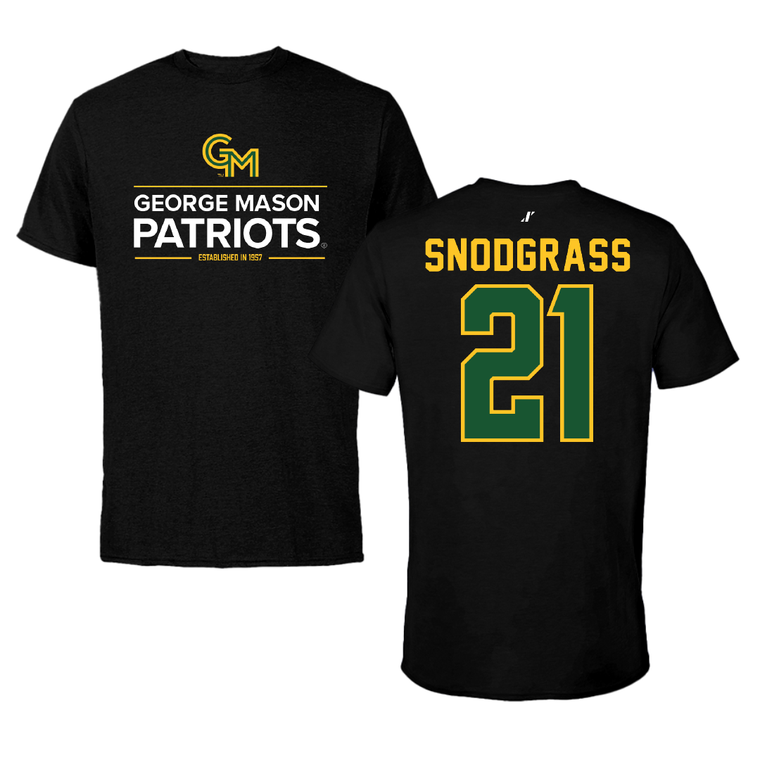 George Mason University Volleyball Black General Performance Tee - #21 Evan Snodgrass