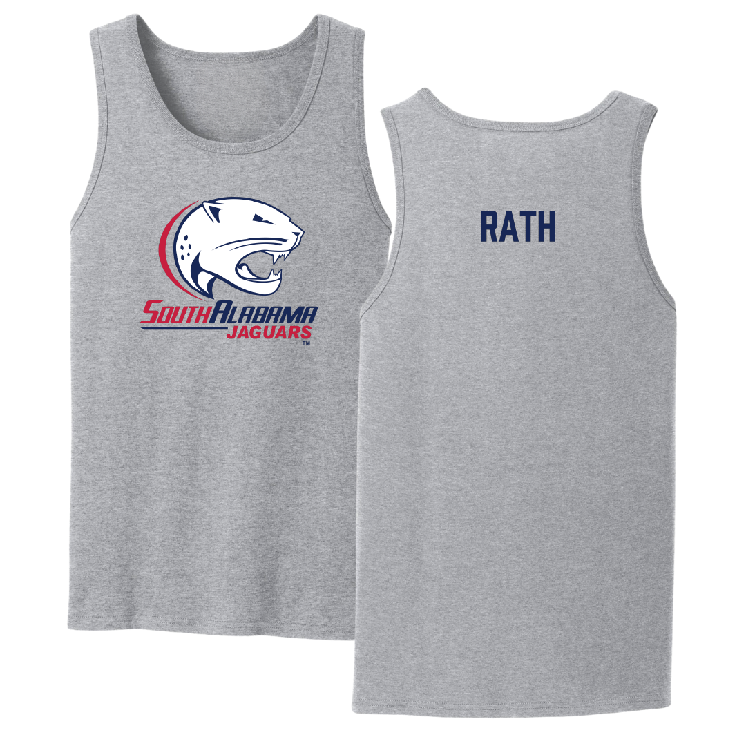University of South Alabama Tennis Sport Gray Tank Top - Ava Rath