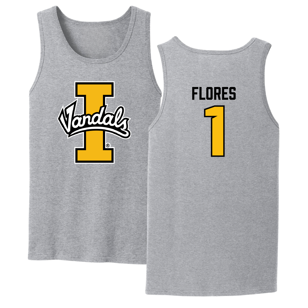 University of Idaho Soccer Sport Gray Tank Top - #1 Paula Flores