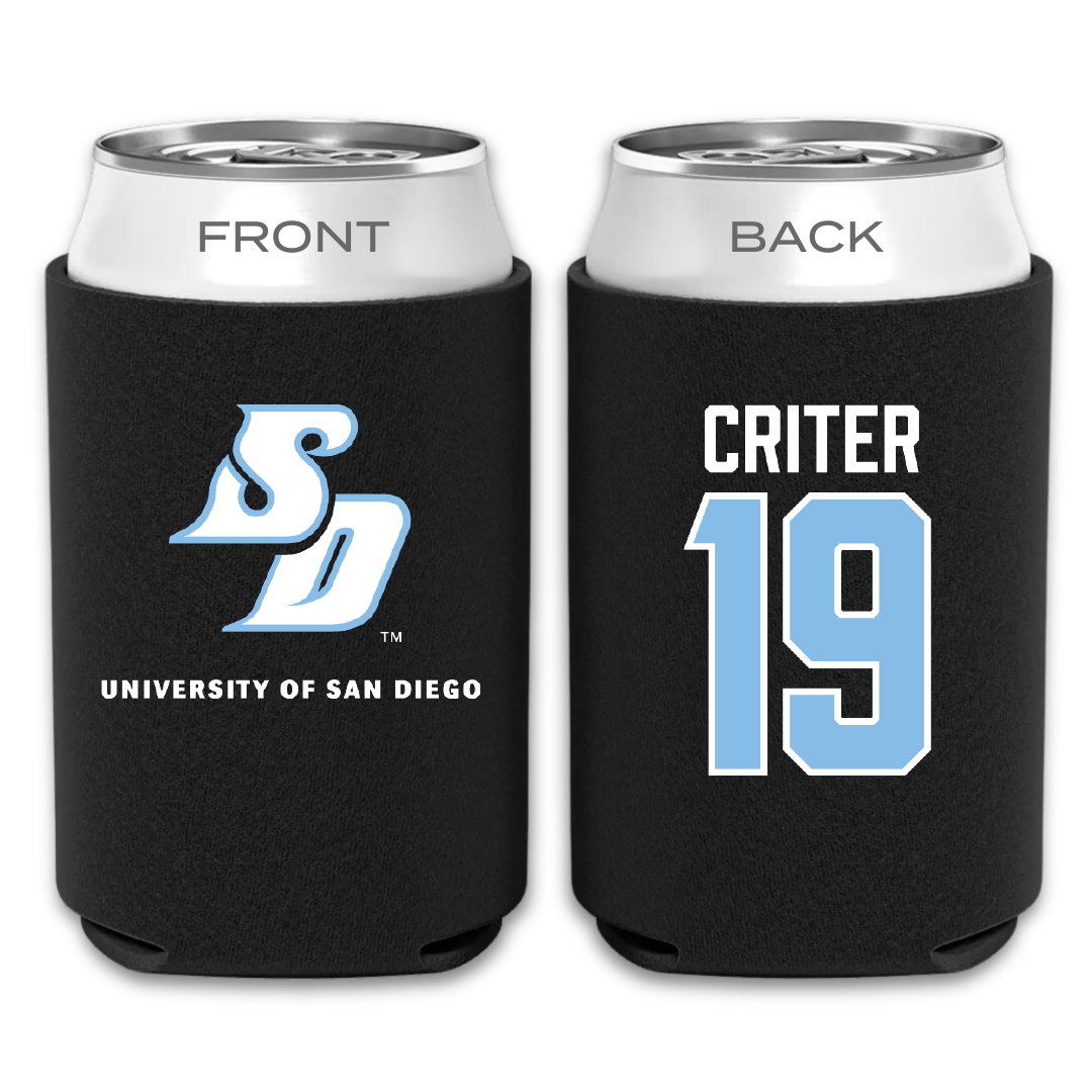 University of San Diego Football Black Can Cooler - #19 Adam Criter