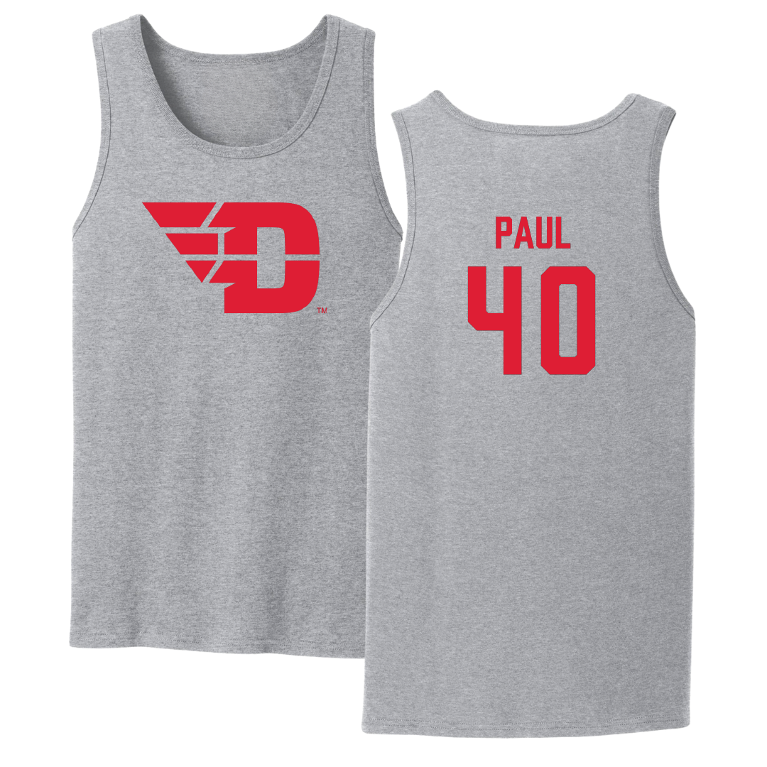 University of Dayton Football Sport Gray Tank Top - #40 Kyler Paul