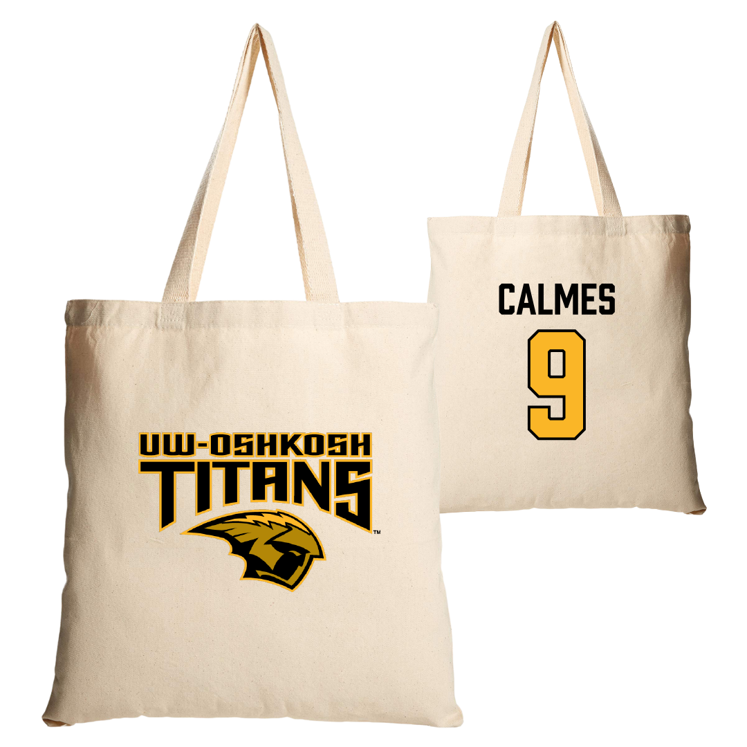 University of Wisconsin-Oshkosh Softball Tan Canvas Tote Bag - #9 Skyler Calmes