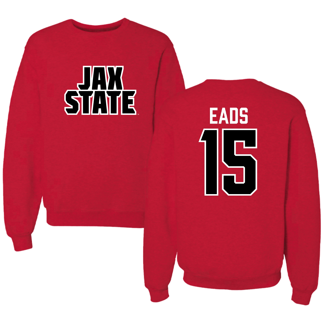 Jacksonville State University Soccer Red Crewneck - #15 Baylee Eads