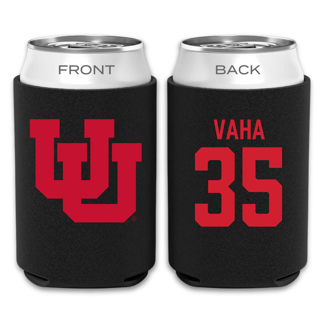 University of Utah Football Black Can Cooler - #35 Isaac Vaha