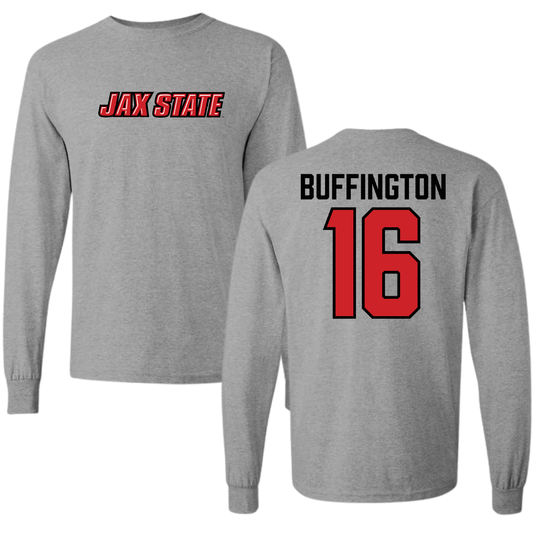 Jacksonville State University Softball Sport Gray Long Sleeve - #16 Hannah Buffington