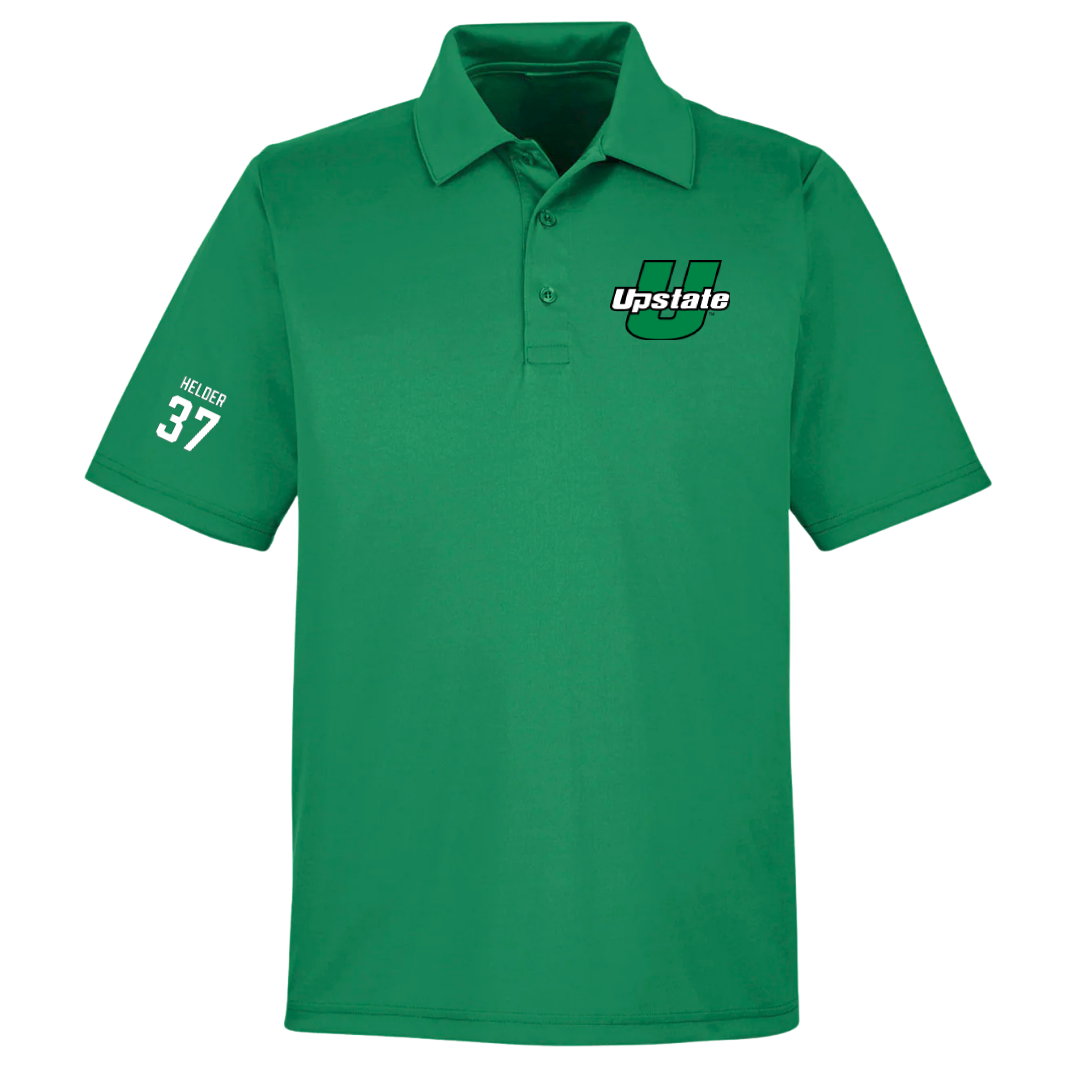 University of South Carolina-Upstate Baseball Green Polo - #37 Gabe Helder