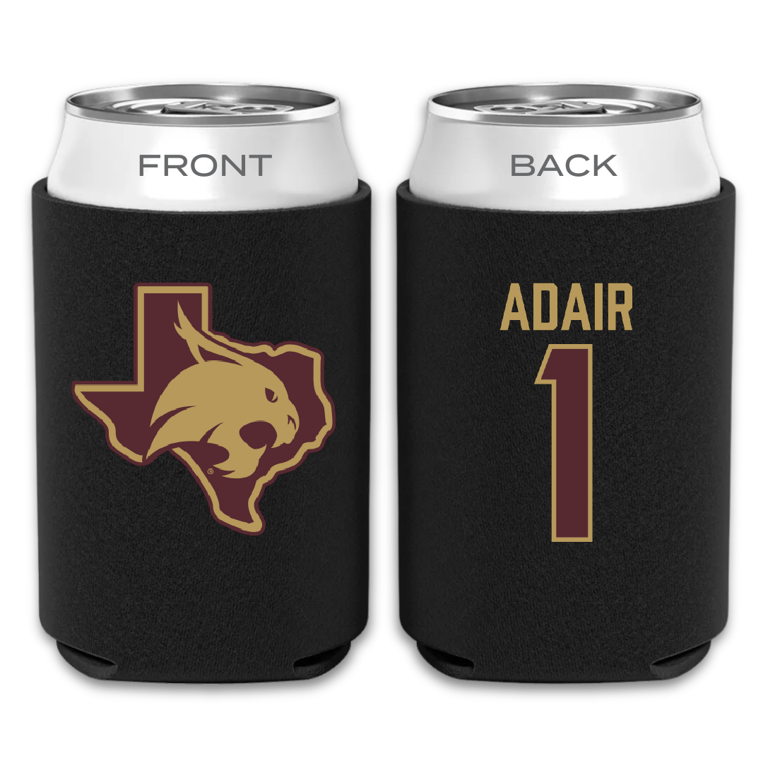 Texas State University Volleyball Black Can Cooler - #1 Ally Adair