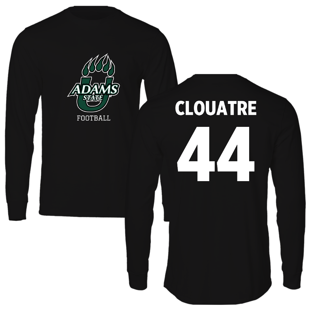 Adams State University Football Black State Performance Long Sleeve - #44 Anthony Clouatre