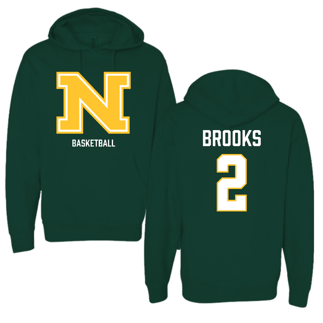 Northern Michigan University Basketball (M) Forest Green Hoodie - #2 Riley Brooks