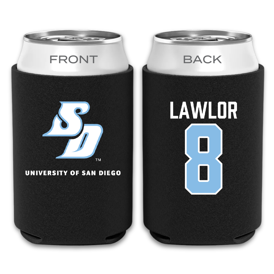 University of San Diego Football Black Can Cooler - #8 Conor Lawlor