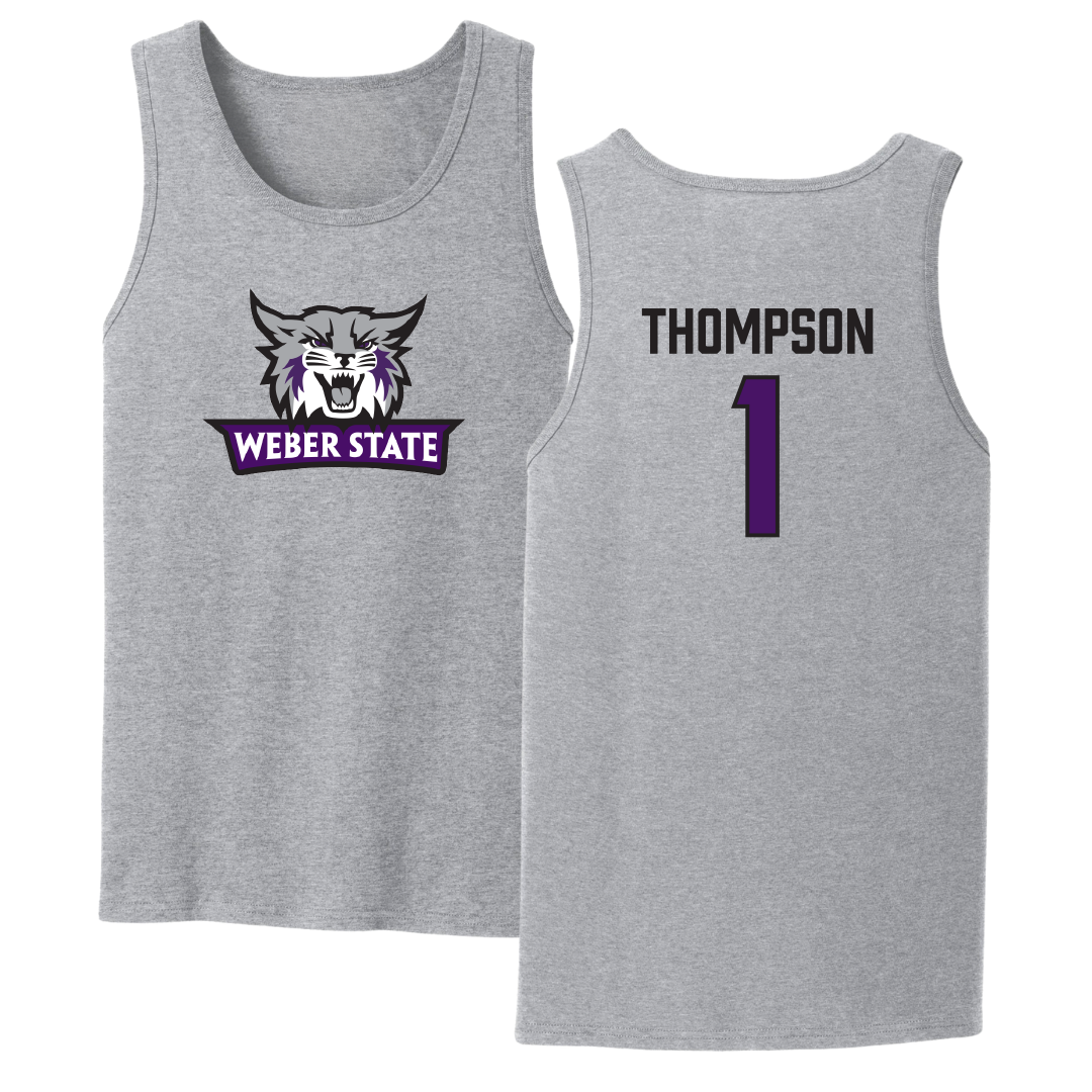 Weber State University Football Sport Gray Tank Top - #1 Keahnist Thompson