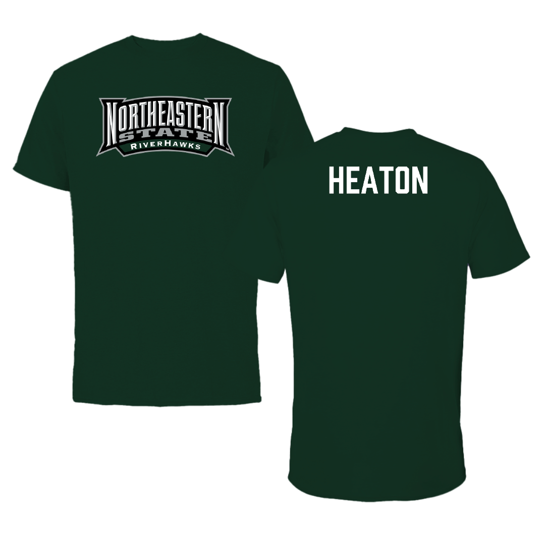 Northeastern State University Tennis Forest Green Block Tee - Tegan Heaton