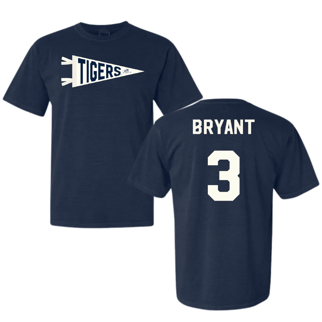 Jackson State University Volleyball Navy Pennant Comfort Colors Tee - #3 Trinity Bryant