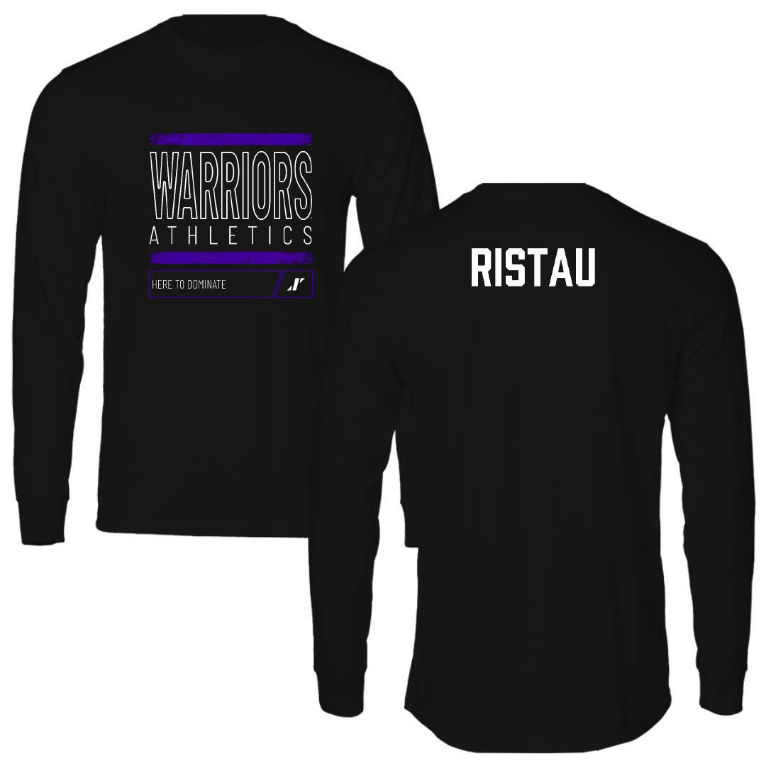 Winona State University Tennis Black Dominate Performance Long Sleeve - Lainy Ristau