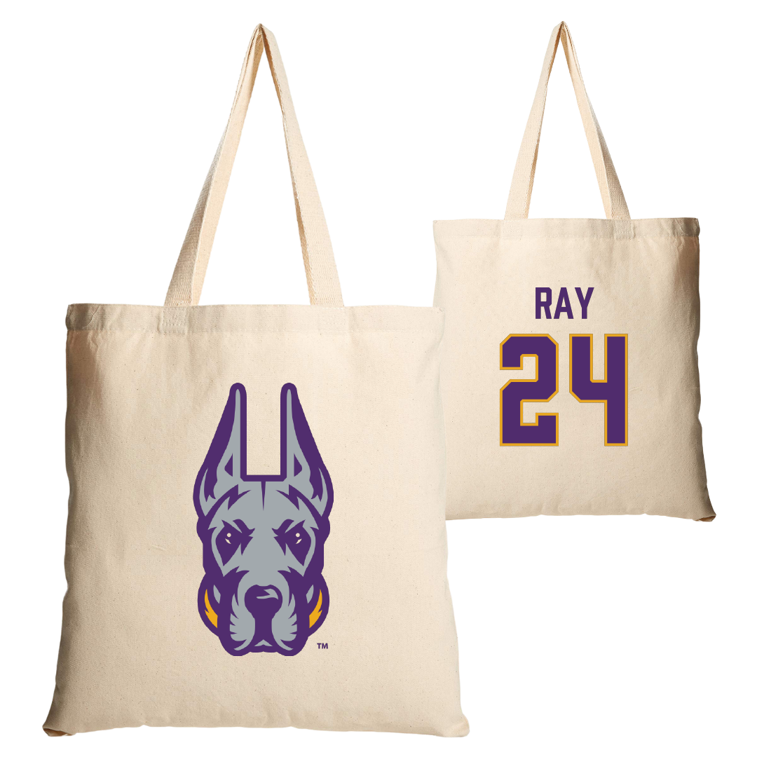 University at Albany Basketball Tan Canvas Tote Bag - #24 Abby Ray