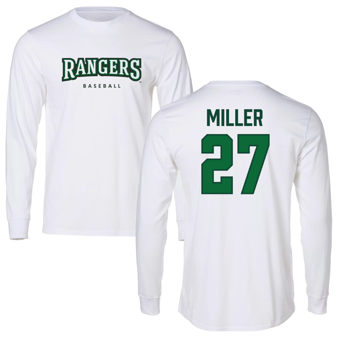 University of Wisconsin-Parkside Baseball White Long Sleeve - #27 Brennen Miller