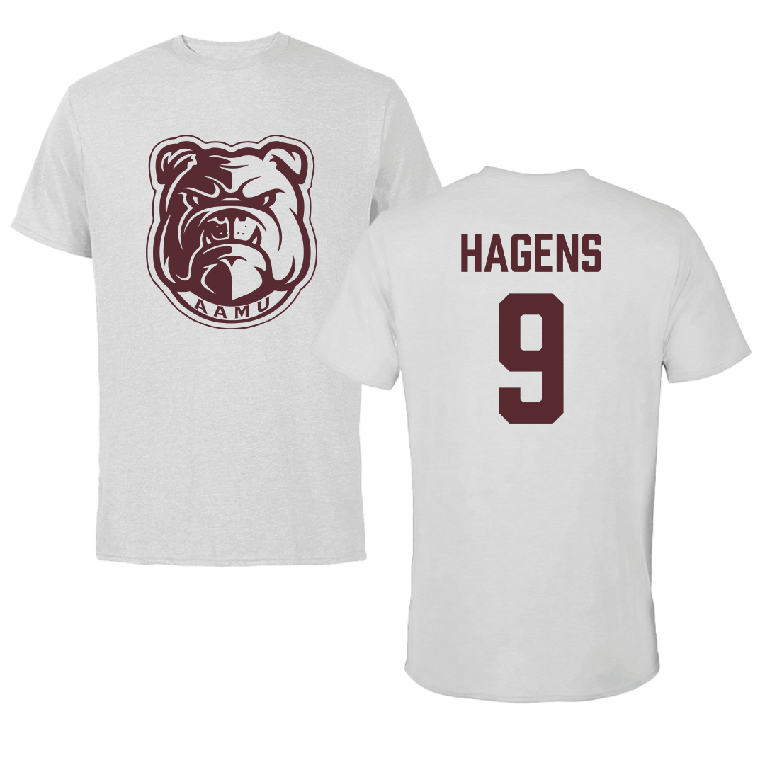 Alabama A&M University Football Light Gray Tee - #9 Mekhi Hagens
