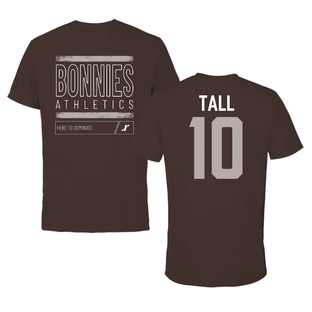 St. Bonaventure University Soccer Brown Dominate Tee - #10 Mo Tall