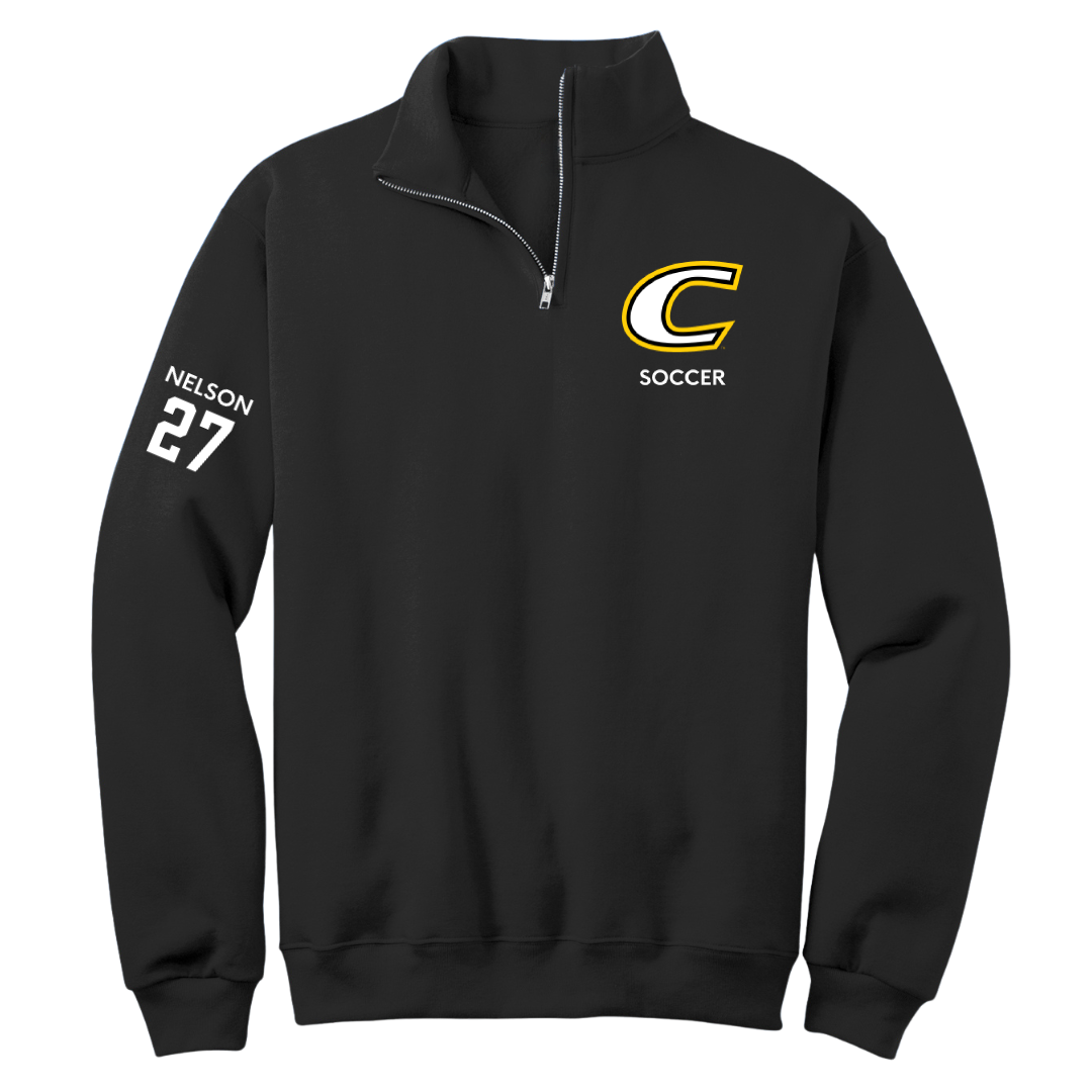 Centre College Soccer (M) Black Quarter-Zip - #27 Taylor Nelson
