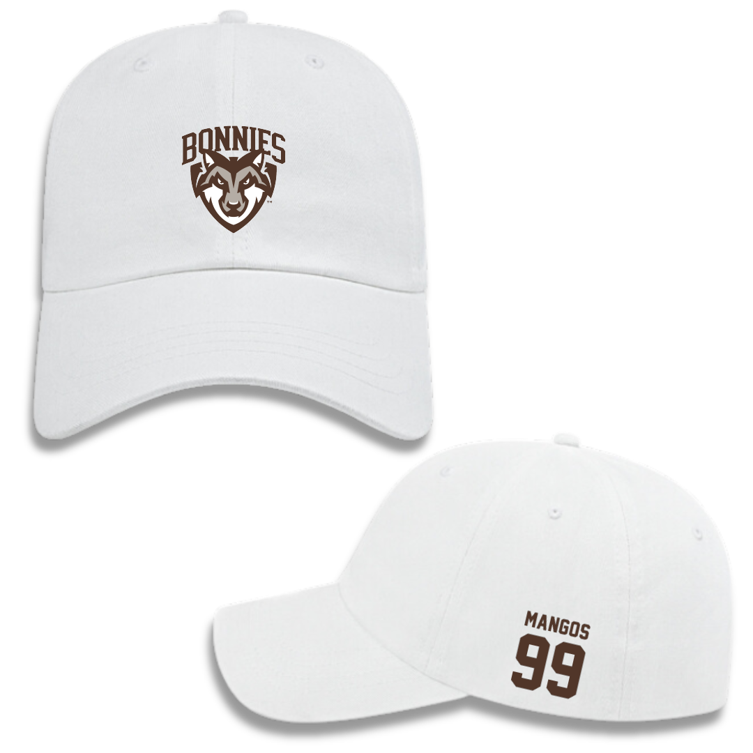 St. Bonaventure University Softball White Hat - #99 Reagan Mangos