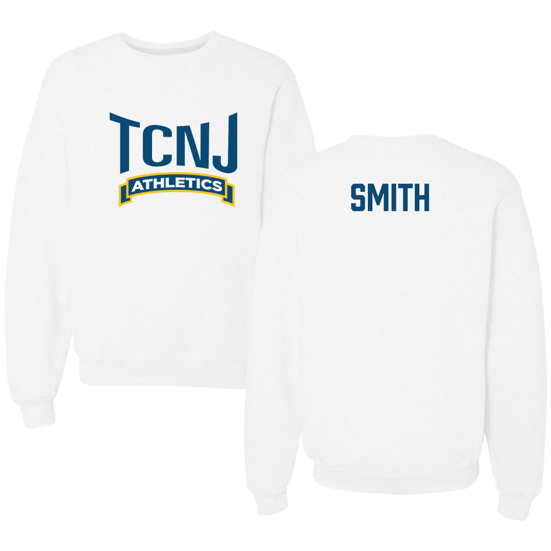 The College of New Jersey TF and XC White Crewneck - Tyler Smith